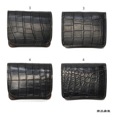 画像10: WILD SWANS（ワイルドスワンズ）CASA（カーサ）コンパクトウォレット/ブラック"クロコダイル"×キャメル"ブッテーロ"