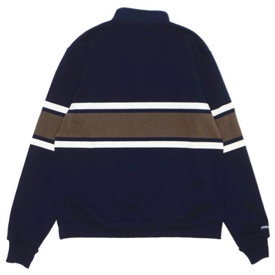 画像3: ※Exclusive※ BARBARIAN（バーバリアン）Heavy Weight Quarter Zip Long Sleeve Shirt（ヘビーウェイト クオータージップロングスリーブシャツ）  / Navy×Moss×Ivory（ネイビー×モス×アイボリー）