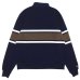 画像3: ※Exclusive※ BARBARIAN（バーバリアン）Heavy Weight Quarter Zip Long Sleeve Shirt（ヘビーウェイト クオータージップロングスリーブシャツ）  / Navy×Moss×Ivory（ネイビー×モス×アイボリー） (3)
