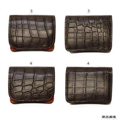 画像12: WILD SWANS（ワイルドスワンズ）CASA（カーサ）コンパクトウォレット/チョコ"クロコダイル"×オレンジ"ブッテーロ"
