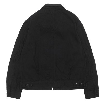 画像2: *A VONTADE（アボンタージ）Denim Zip Work Jacket（デニムジップワークジャケット）"Black Denim / Leather Collar" / Black（ブラック）