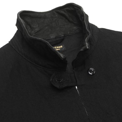 画像5: *A VONTADE（アボンタージ）Denim Zip Work Jacket（デニムジップワークジャケット）"Black Denim / Leather Collar" / Black（ブラック）
