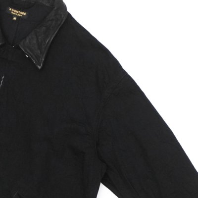 画像6: *A VONTADE（アボンタージ）Denim Zip Work Jacket（デニムジップワークジャケット）"Black Denim / Leather Collar" / Black（ブラック）