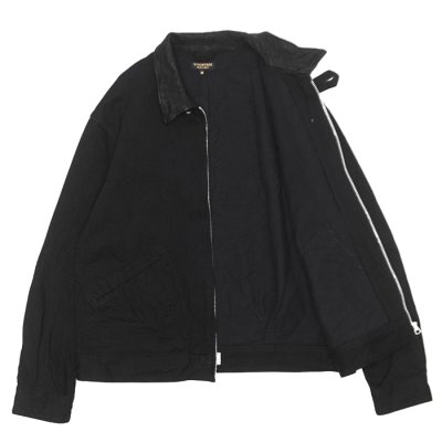 画像3: *A VONTADE（アボンタージ）Denim Zip Work Jacket（デニムジップワークジャケット）"Black Denim / Leather Collar" / Black（ブラック）