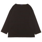 SAINT JAMES（セントジェームス）OUESSANT LOOSE（ウエッソン・ルーズ）"BORDER"/ CHOCO×NAVY（チョコレートブラウン×ネイビー）