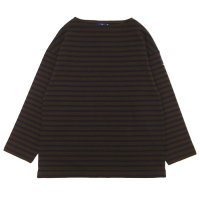 SAINT JAMES（セントジェームス）OUESSANT LOOSE（ウエッソン・ルーズ）"BORDER"/ CHOCO×NAVY（チョコレートブラウン×ネイビー）