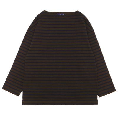 画像1: SAINT JAMES（セントジェームス）OUESSANT LOOSE（ウエッソン・ルーズ）"BORDER"/ CHOCO×NAVY（チョコレートブラウン×ネイビー）