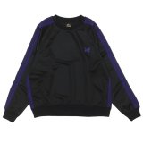 NEEDLES（ニードルズ）Track Crew Neck Shirt（トラッククルーネックシャツ）"Poly Smooth" / Black（ブラック）