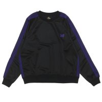 NEEDLES（ニードルズ）Track Crew Neck Shirt（トラッククルーネックシャツ）"Poly Smooth" / Black（ブラック）