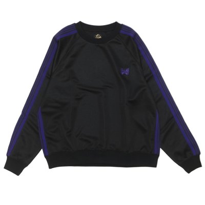 画像1: NEEDLES（ニードルズ）Track Crew Neck Shirt（トラッククルーネックシャツ）"Poly Smooth" / Black（ブラック）