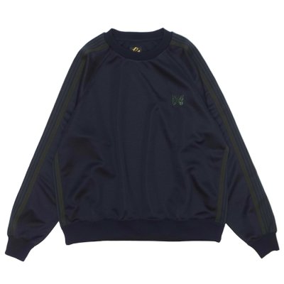 画像1: NEEDLES（ニードルズ）Track Crew Neck Shirt（トラッククルーネックシャツ）"Poly Smooth" / Navy（ネイビー）