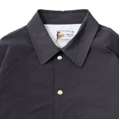 画像4: FELCO（フェルコ）SET IN SLEEVE COACH JACKET（セットインスリーブコーチジャケット）"SNAP BUTTON FRONT W/FLANNEL LINING” / Navy （ネイビー）・Charcoal（チャコール）