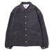 画像2: FELCO（フェルコ）SET IN SLEEVE COACH JACKET（セットインスリーブコーチジャケット）"SNAP BUTTON FRONT W/FLANNEL LINING” / Navy （ネイビー）・Charcoal（チャコール） (2)