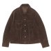 画像1: *A VONTADE（アボンタージ）Truker Jacket（トラッカージャケット）"Suede Leather" / Bitter Brown（ビターブラウン） (1)