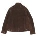 画像2: *A VONTADE（アボンタージ）Truker Jacket（トラッカージャケット）"Suede Leather" / Bitter Brown（ビターブラウン） (2)