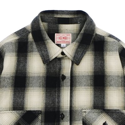 画像3: BIG MIKE（ビッグマイク）Heavy Flannel L/S Shirt （ヘビーフランネルロングスリーブシャツ）/ Black×Beige×White（ブラック×ベージュ×ホワイト）