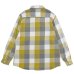 画像2: BIG MIKE（ビッグマイク）Heavy Flannel L/S Shirt （ヘビーフランネルロングスリーブシャツ）/ Yellow×Grey×White（イエロー×グレー×ホワイト） (2)