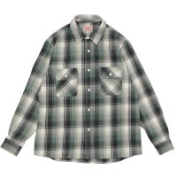 BIG MIKE（ビッグマイク）Heavy Flannel L/S Shirt （ヘビーフランネルロングスリーブシャツ）/ Mint×Grey×White（ミント×グレー×ホワイト）