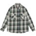 画像1: BIG MIKE（ビッグマイク）Heavy Flannel L/S Shirt （ヘビーフランネルロングスリーブシャツ）/ Mint×Grey×White（ミント×グレー×ホワイト） (1)