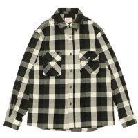 BIG MIKE（ビッグマイク）Heavy Flannel L/S Shirt （ヘビーフランネルロングスリーブシャツ）/ Off×OLive×Black（オフホワイト×オリーブ×ブラック）