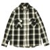 画像1: BIG MIKE（ビッグマイク）Heavy Flannel L/S Shirt （ヘビーフランネルロングスリーブシャツ）/ Off×OLive×Black（オフホワイト×オリーブ×ブラック） (1)