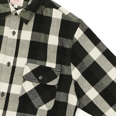 画像4: BIG MIKE（ビッグマイク）Heavy Flannel L/S Shirt （ヘビーフランネルロングスリーブシャツ）/ Off×OLive×Black（オフホワイト×オリーブ×ブラック）