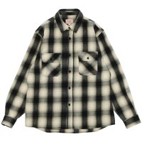BIG MIKE（ビッグマイク）Heavy Flannel L/S Shirt （ヘビーフランネルロングスリーブシャツ）/ Black×Beige×White（ブラック×ベージュ×ホワイト）