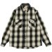 画像1: BIG MIKE（ビッグマイク）Heavy Flannel L/S Shirt （ヘビーフランネルロングスリーブシャツ）/ Black×Beige×White（ブラック×ベージュ×ホワイト） (1)