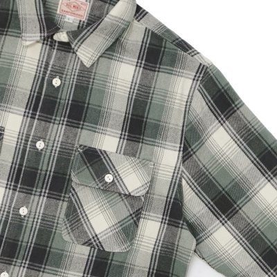 画像4: BIG MIKE（ビッグマイク）Heavy Flannel L/S Shirt （ヘビーフランネルロングスリーブシャツ）/ Mint×Grey×White（ミント×グレー×ホワイト）