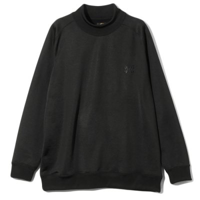 画像1: NEEDLES（ニードルズ）Moc Neck Shirt（モックネックシャツ）"Bright Jersey" / Black（ブラック）