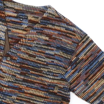 画像5: ENGINEERED GARMENTS（エンジニアードガーメンツ）Knit Cardigan（ニットカーディガン）"Wool Poly Sweater Knit" / Blue×Orange（ブルー×オレンジ）