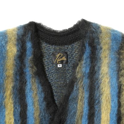 画像3: NEEDLES（ニードルズ）Mohair Cardigan（モヘアカーディガン）"Stripe" / Blue×Green（ブルー×グリーン）