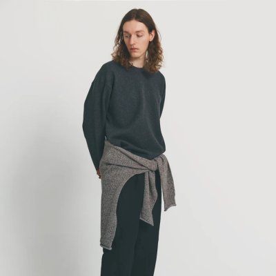 画像7: alvana（アルヴァナ）WOOL WASHI CREWNECK KNIT（ウール和紙クルーネックニット） / Black（ブラック）