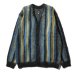 画像1: NEEDLES（ニードルズ）Mohair Cardigan（モヘアカーディガン）"Stripe" / Blue×Green（ブルー×グリーン） (1)