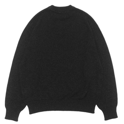画像2: alvana（アルヴァナ）WOOL WASHI CREWNECK KNIT（ウール和紙クルーネックニット） / Black（ブラック）