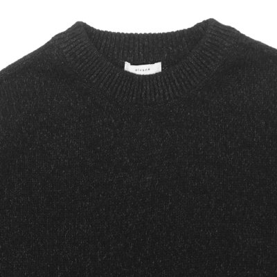 画像3: alvana（アルヴァナ）WOOL WASHI CREWNECK KNIT（ウール和紙クルーネックニット） / Black（ブラック）
