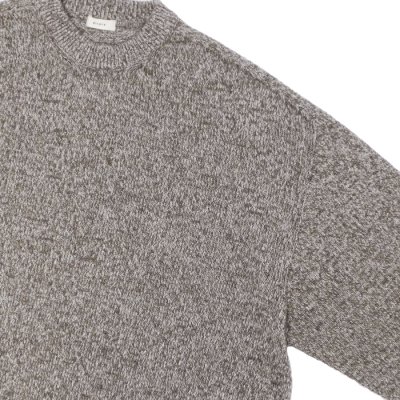 画像4: alvana（アルヴァナ）WOOL WASHI CREWNECK KNIT（ウール和紙クルーネックニット） / Top Khaki（トップカーキ）