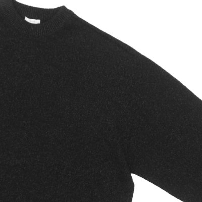 画像4: alvana（アルヴァナ）WOOL WASHI CREWNECK KNIT（ウール和紙クルーネックニット） / Black（ブラック）