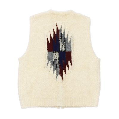 画像2: COOHEM（コーヘン）WOOL CHIMAYO JACQUARD VEST（ウールチマヨジャガードベスト）/ IVORY（アイボリー）