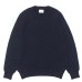 画像1: Yonetomi NEW BASIC（ヨネトミニューベーシック）EX Fine Wool Rib Knit Pull Over（エクストラファインウールニットプルオーバー）/ Navy（ネイビー） (1)