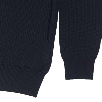 画像6: Yonetomi NEW BASIC（ヨネトミニューベーシック）EX Fine Wool Rib Knit Blouson（エクストラファインウールニットブルゾン）/ Navy（ネイビー）
