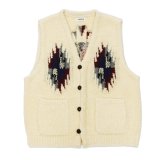 COOHEM（コーヘン）WOOL CHIMAYO JACQUARD VEST（ウールチマヨジャガードベスト）/ IVORY（アイボリー）