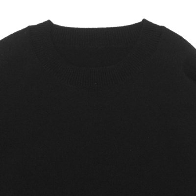 画像3: Yonetomi NEW BASIC（ヨネトミニューベーシック）RIGID CASHMERE SWEATER PULLOVER（リジットカシミアセータープルオーバー）/ Black（ブラック）