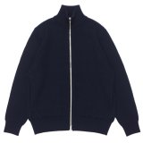 Yonetomi NEW BASIC（ヨネトミニューベーシック）EX Fine Wool Rib Knit Blouson（エクストラファインウールニットブルゾン）/ Navy（ネイビー）