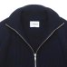 画像4: Yonetomi NEW BASIC（ヨネトミニューベーシック）EX Fine Wool Rib Knit Blouson（エクストラファインウールニットブルゾン）/ Navy（ネイビー） (4)