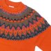 画像4: COOHEM（コーヘン）交編 NORDIC KNIT P/O（交編 ノルディックニットプルオーバー）/ ORANGE（オレンジ） (4)
