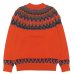 画像2: COOHEM（コーヘン）交編 NORDIC KNIT P/O（交編 ノルディックニットプルオーバー）/ ORANGE（オレンジ） (2)