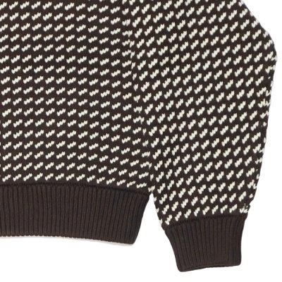 画像5: L.L.Bean Japan Edition（エルエルビーン ジャパンエディション）W's Wayne Sweater Bard's-Eye（ウィメンズ ウェインセーターバーズアイ） / Brown×Natural（ブラウン×ナチュラル）