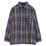 Nigel Cabourn（ナイジェル・ケーボン）FIELD SHIRT（フィールドシャツ）"HEAVY NEL REVERSIBLE" / Blue（ブルー）