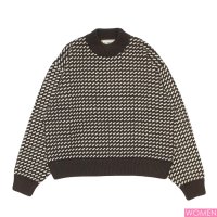 L.L.Bean Japan Edition（エルエルビーン ジャパンエディション）W's Wayne Sweater Bard's-Eye（ウィメンズ ウェインセーターバーズアイ） / Brown×Natural（ブラウン×ナチュラル）